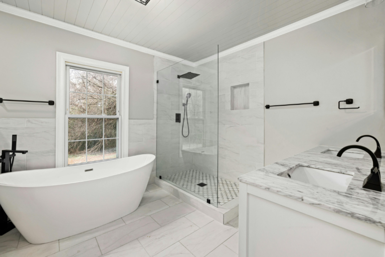 Aging in Place Bathroom Remodel: 7 Best Ways to Ensure Independence (Proven Guide) 2 Aging in place bathroom remodel with curbless walk-in shower, grab bars, and non-slip flooring for senior safety