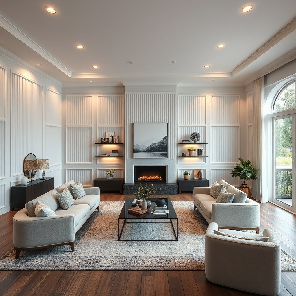fluted wall panels living room - Illustration 3