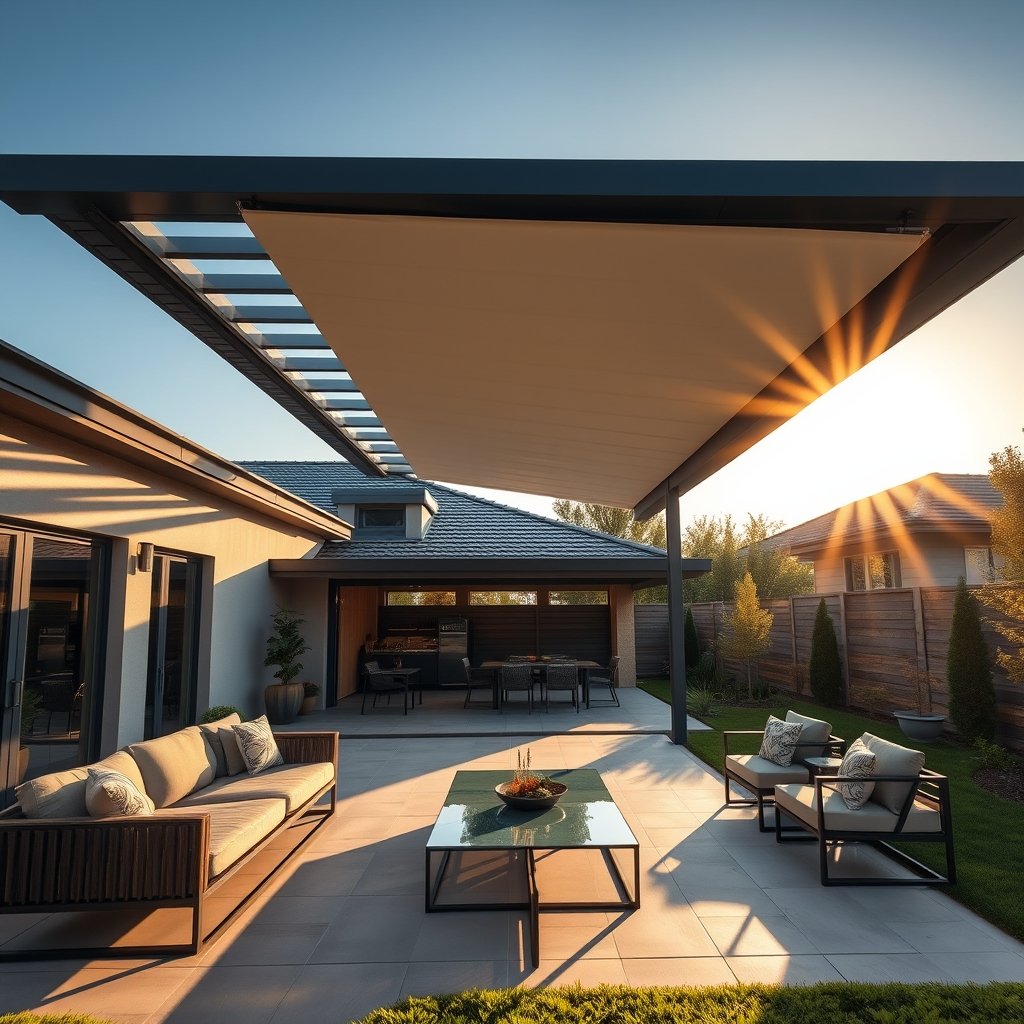 bioclimatic pergola motorized louvers - Illustration 1