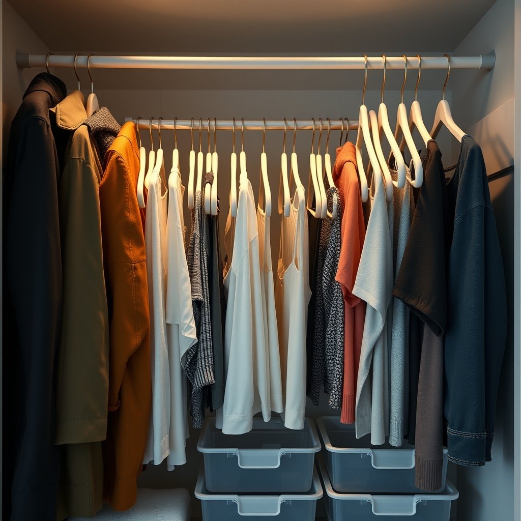 plastic hangers in action