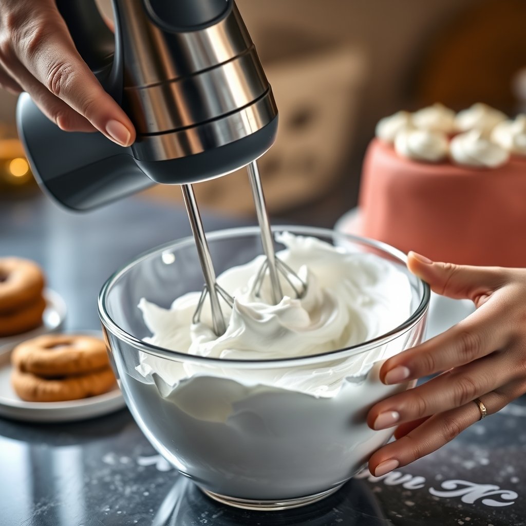 hand mixer in action