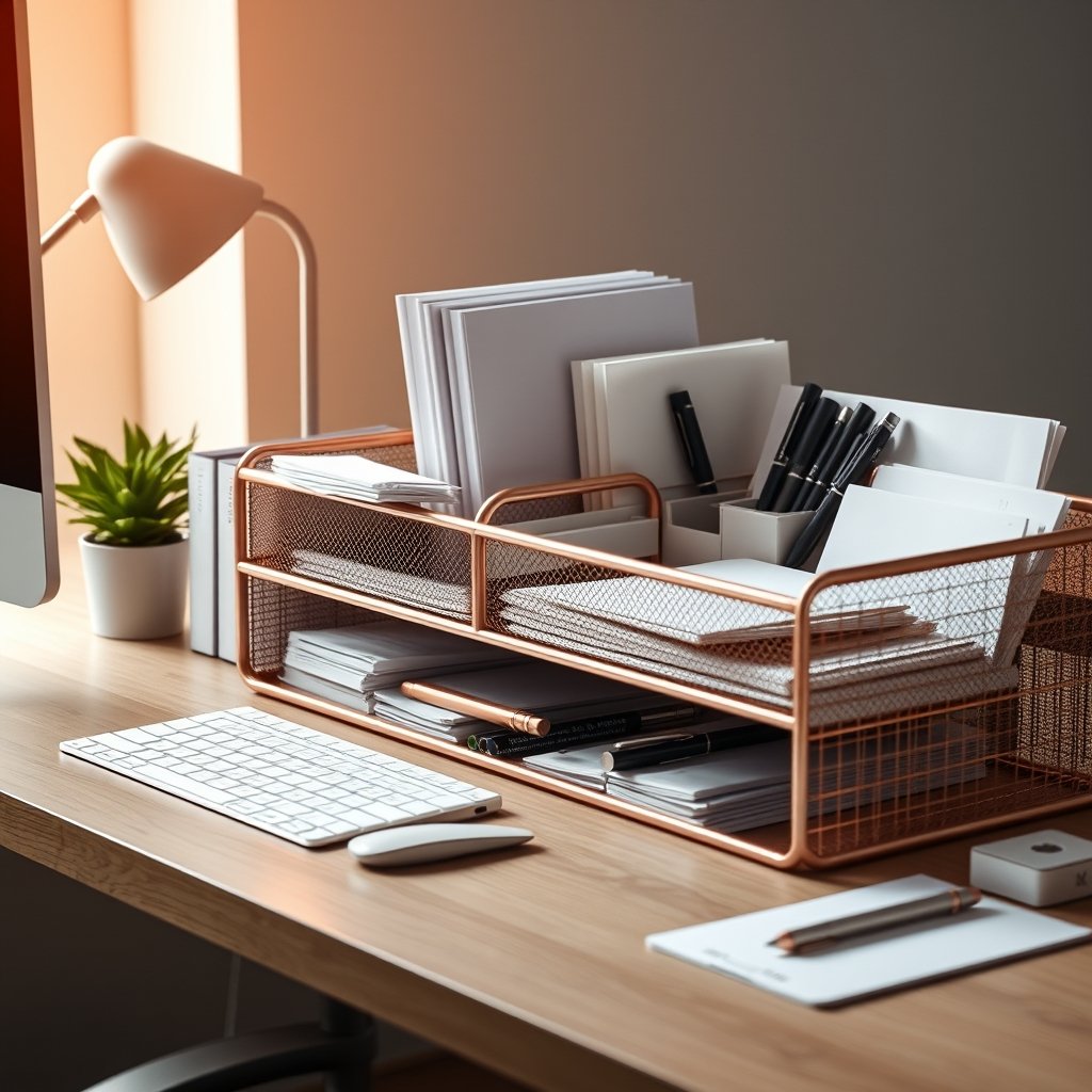 desk organizer in action