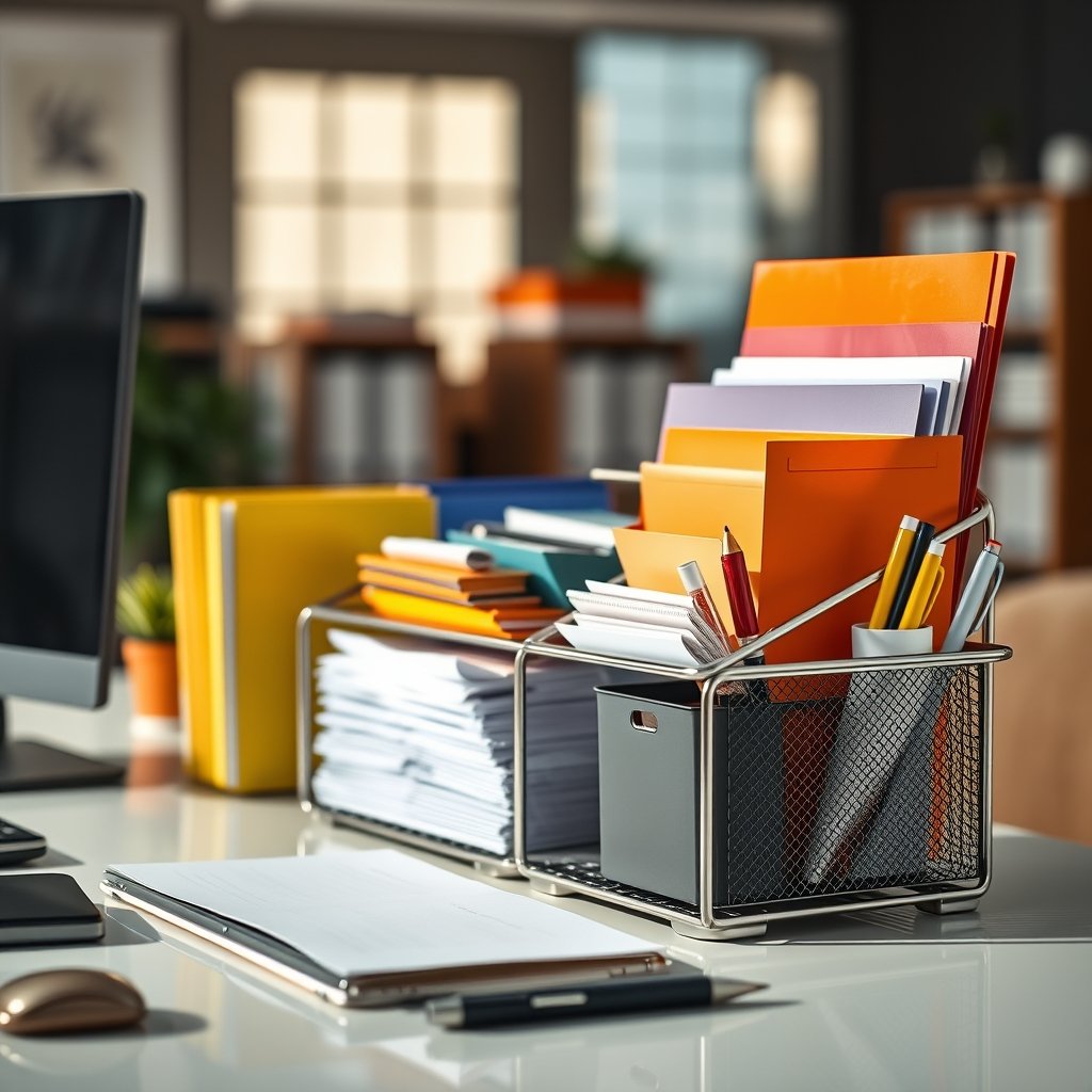 desk organizer in action