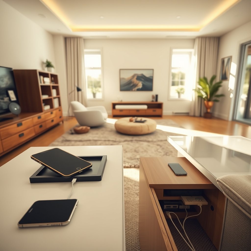 hidden charging station built-in - Illustration 3