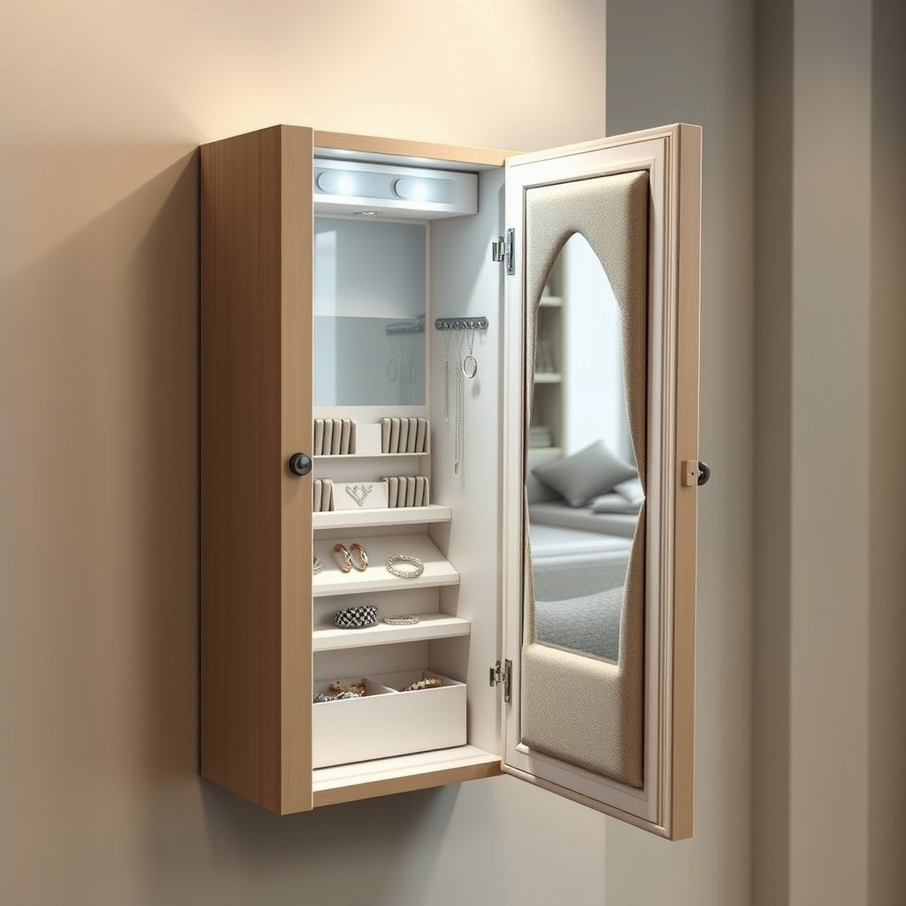 jewelry armoire in action