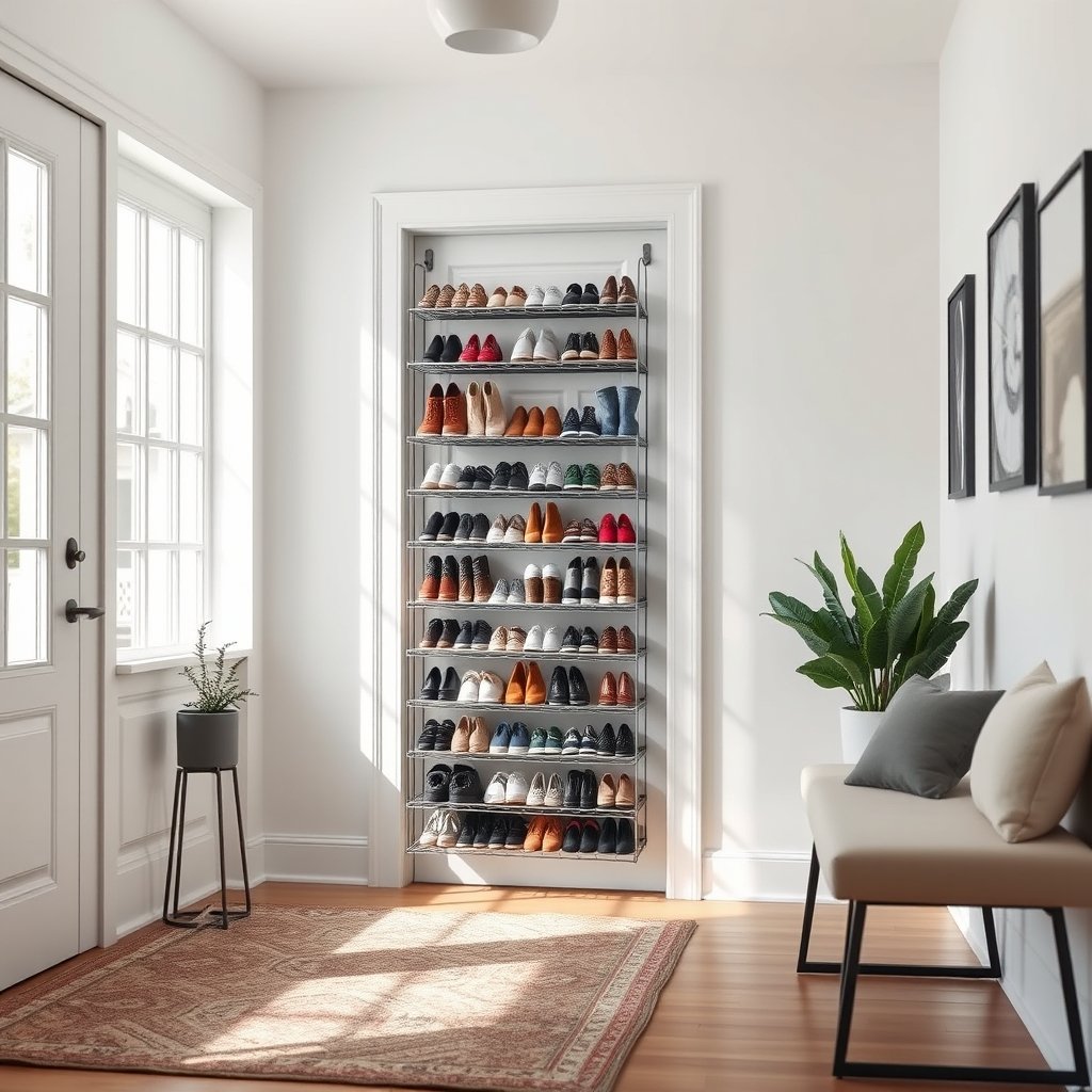 Multi Layer Shoe Organizer Rack – space saving vertical shoe storage for closets and entryways