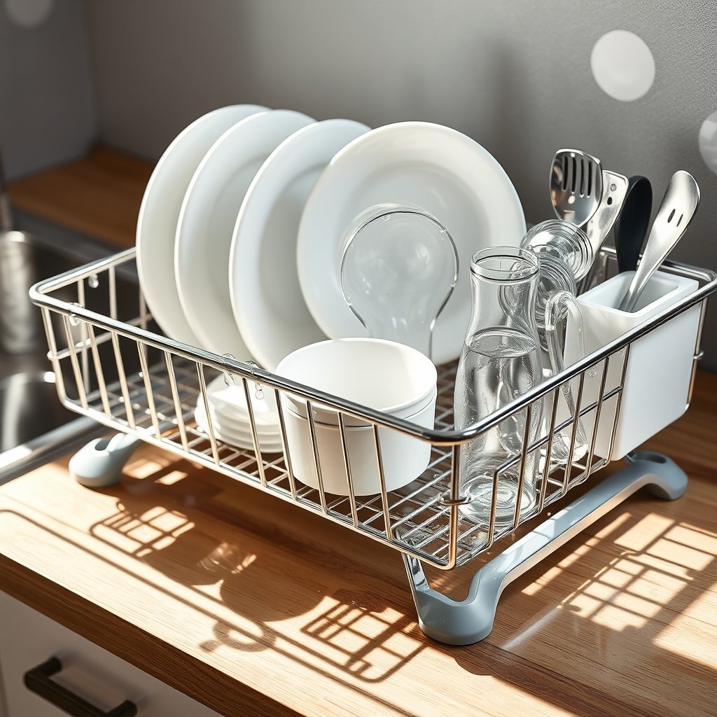 dish rack in action