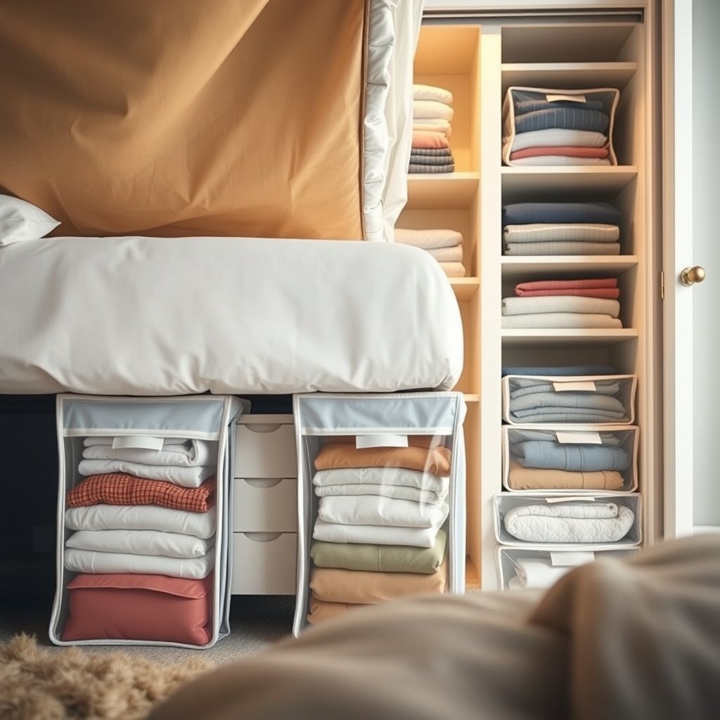 clothes organizer in action