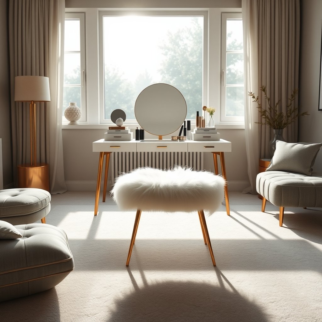 vanity stool product view