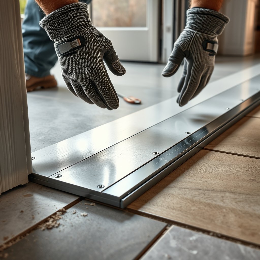 zero threshold flush door threshold indoor outdoor - Illustration 2