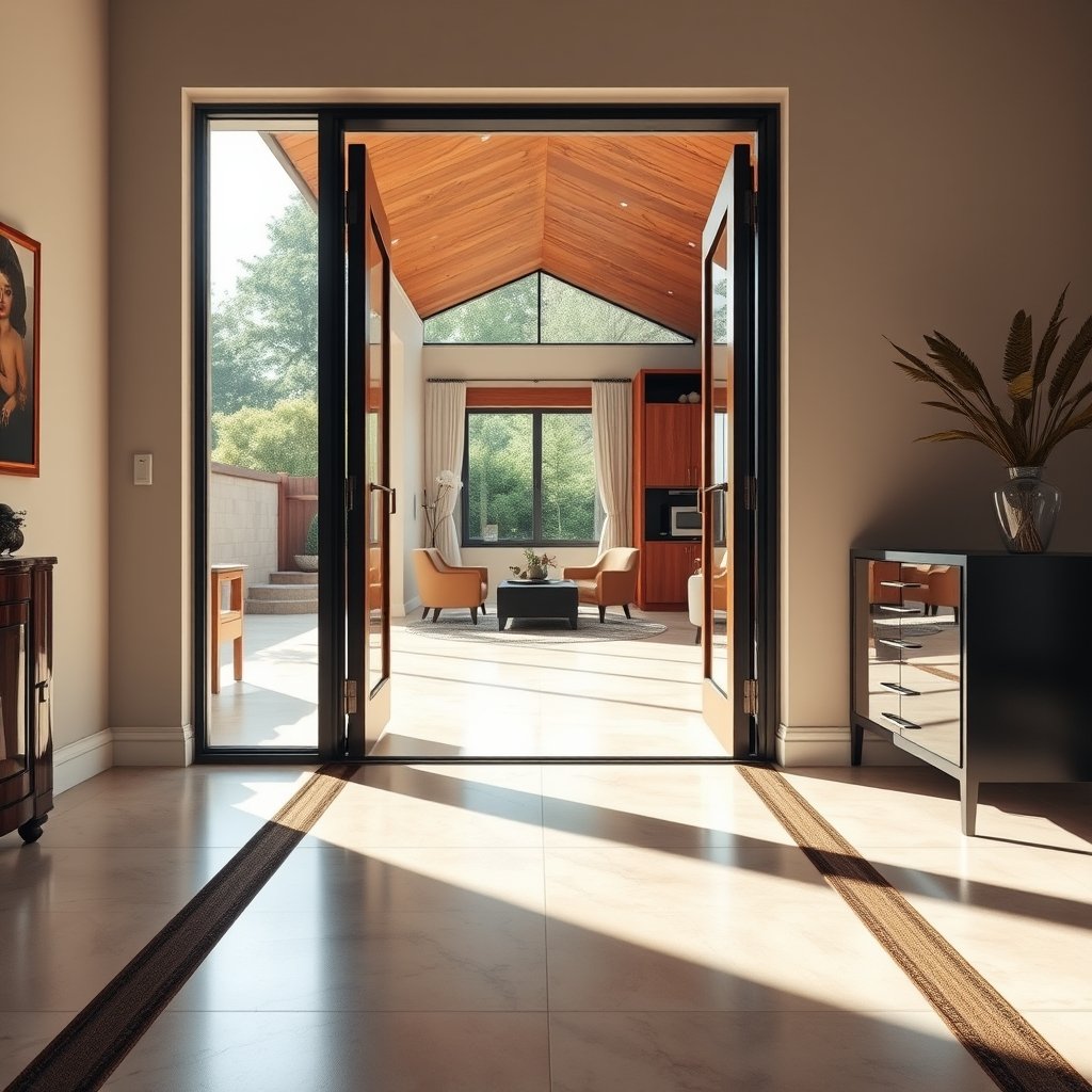 zero threshold flush door threshold indoor outdoor - Illustration 1