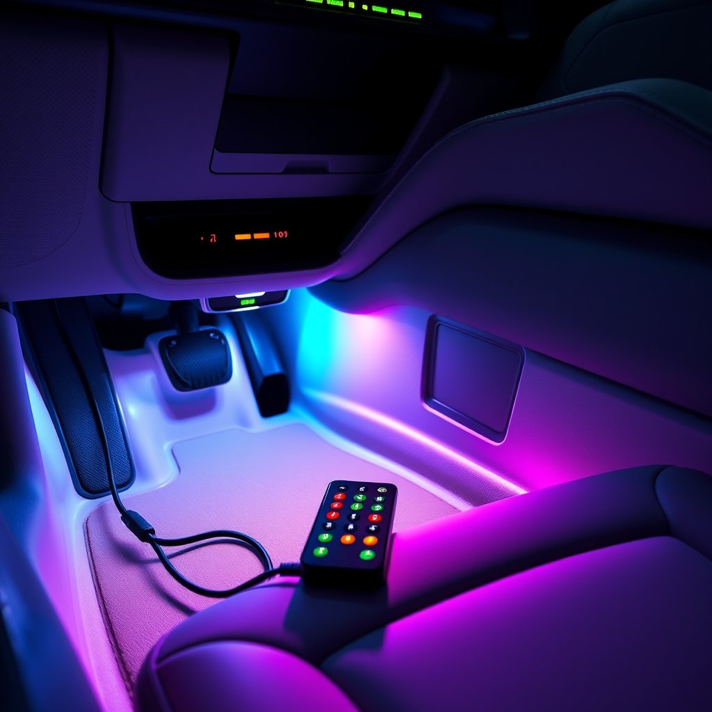 car lights in action