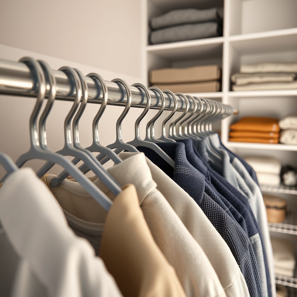 plastic hangers in action