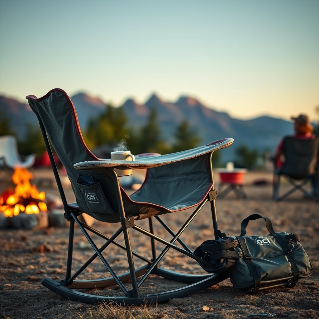 camping chair in action