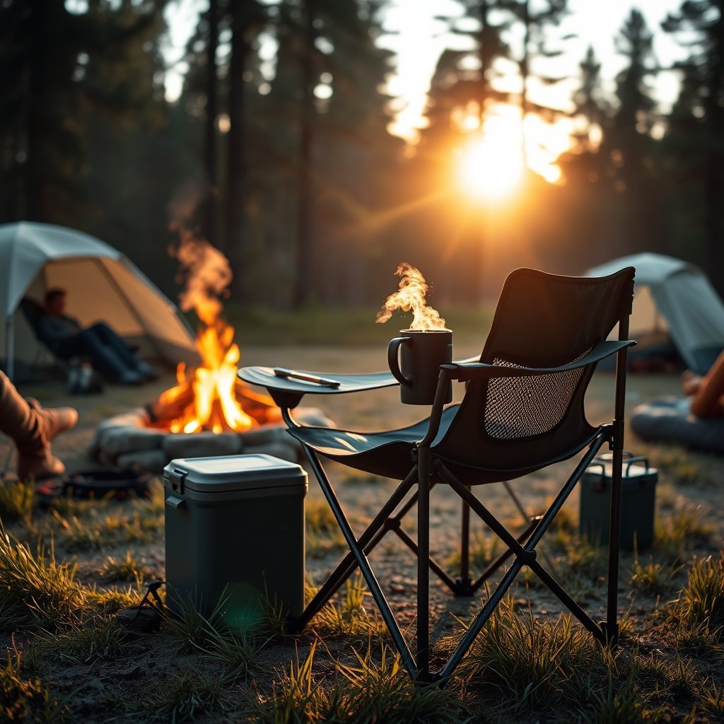 Portable Camping Chair: 10 Ultimate Checklist For Best Comfort 1 portable camping chair with cooler