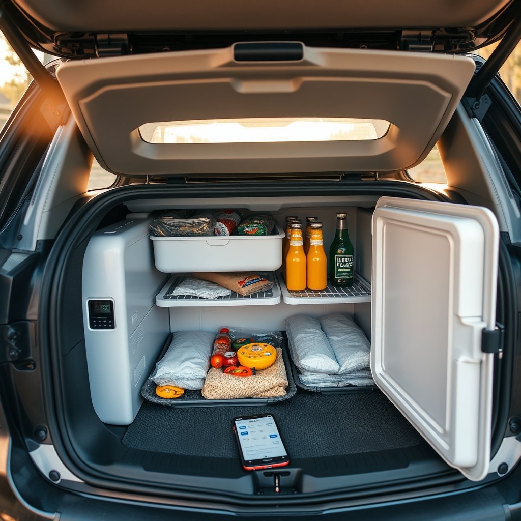 car refrigerator in action
